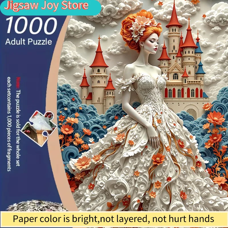 

1000 деталей, разноцветный пазл «Замок фантазийной принцессы» | Яркий абстрактный дизайн, сказочная сцена дворца, увлекательный и захватывающий