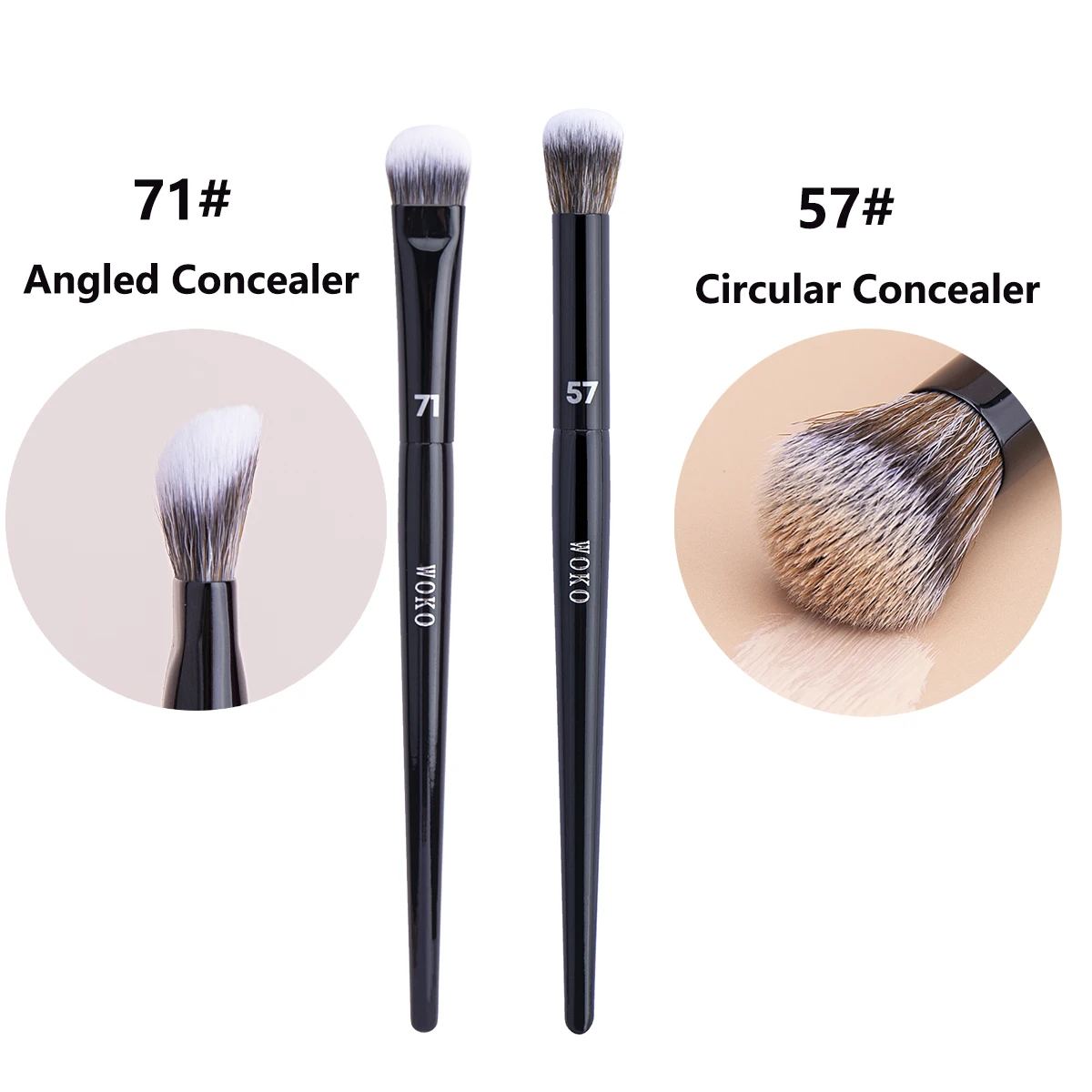 71 Angled Concealer Brush Buildable Coverage Concealer Blending Makeup Brush Professional Concealer Liquid Cream Makeup Tool