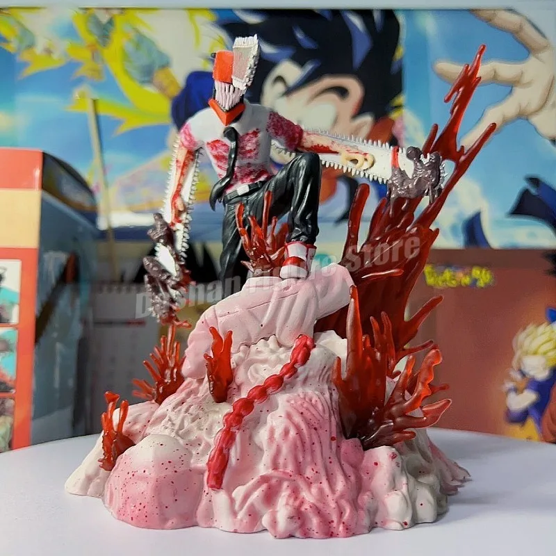 Gk بالمنشار رجل Denji Pochita عمل الشكل تمثال ماكيما تمثال نموذج اللعب جمع سطح المكتب الحلي شيطان هنتر أرقام #3