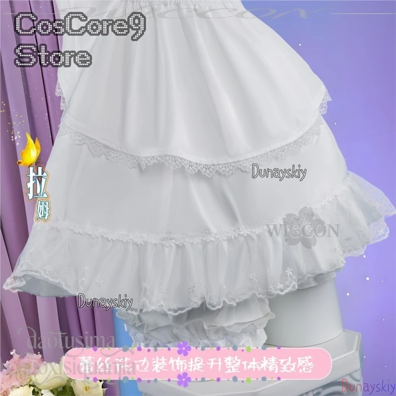 jirai kei wig Halloween Christmas party cosplay Ram Rem costume Sweet Angel Pure white pajamas kawaii cute dress anime RE:zero 0 - view 5