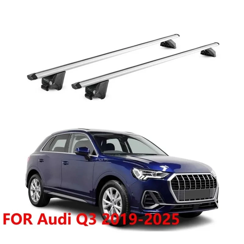 Roof Rack Cross Bars for Audi Q3 2019-2025, Alu Silver Grey, 2 Pack