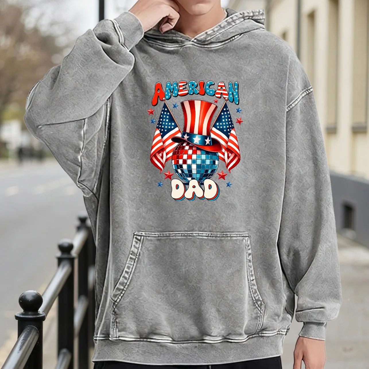 سترة بغطاء للرأس برسومات مغسولة كلاسيكية للرجال من American Dad، بلوفر ريترو المتعثر، سويت شيرت كاجوال ملابس الشارع