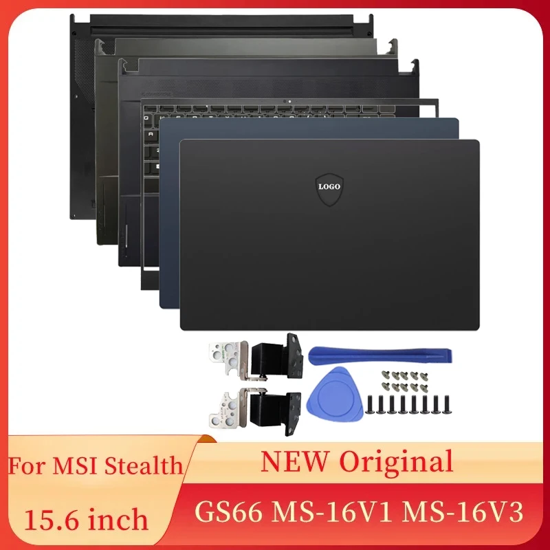 

NEW Original Laptop Frame For MSI GS66 Stealth MS-16V1 MS-16V3 LCD Back Cover/Front Bezel/Hinges/Palmrest keyboard/Bottom Case