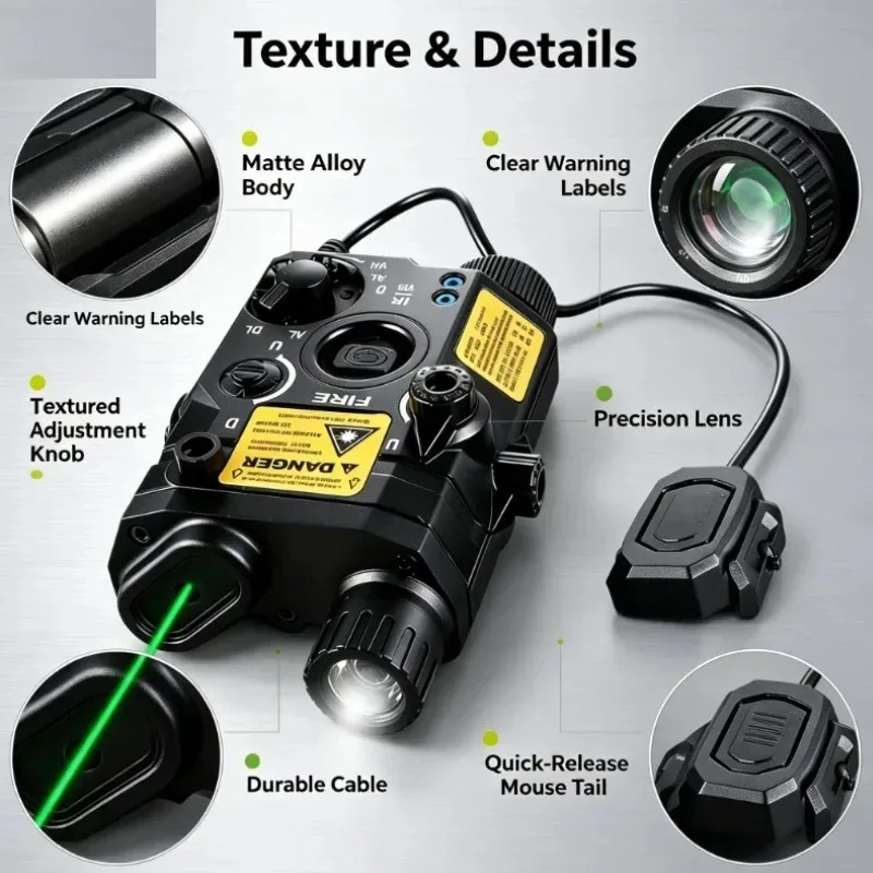 Outdoor Activity Red‑Green Beam Guide Indicator & Bright Hand‑held Torch Kit