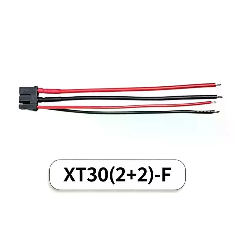 1PCS Amass XT30 (2+2) Female Connector With Signal Pins, XT30F 4 Pin Plug With Silicone Wire For Robotics, FPV Drone, CAN Bus