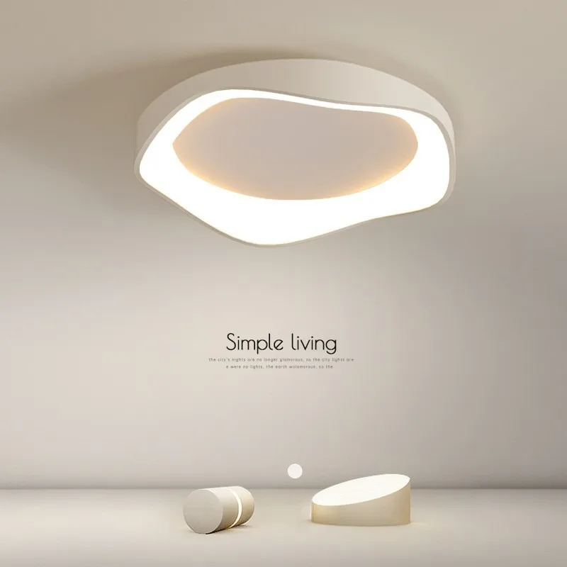 Modern LED Ceiling Lights Minimalist Black White Acrylic Lamp for Bedroom Study Living Room Hallway Entryway Lighting Fixtures