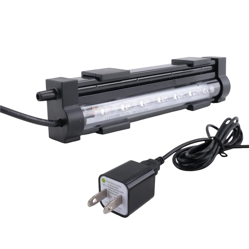 

ABUP-Waterproof LED Fish Tank Light Waterproof Aquarium Lights Multicolor Submersible Lamp(No Oxygen Pump)-US Plug