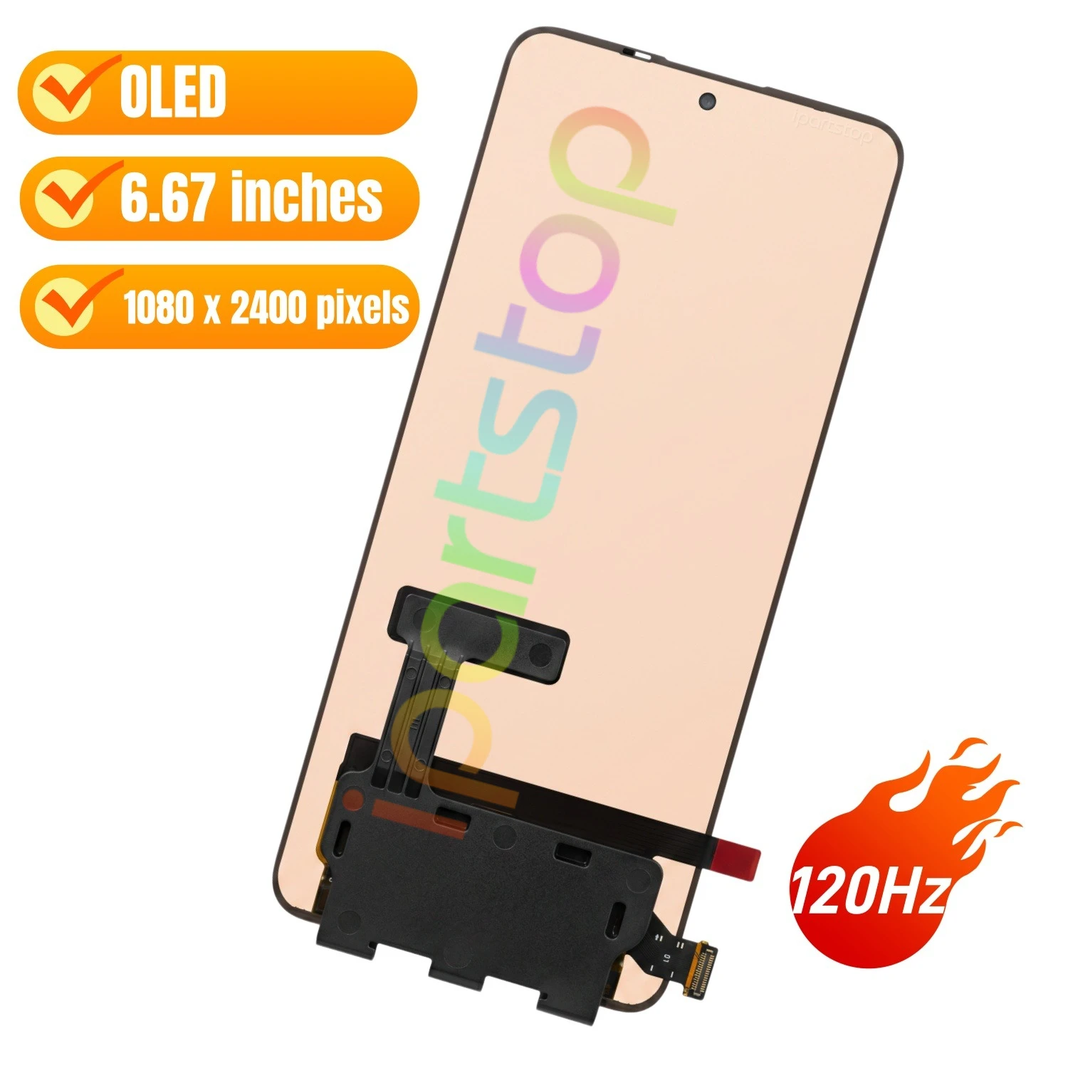 iParts Replacement OLED Display for Xiaomi Redmi K40 Gaming M2012K10C M2104K10AC Game Edition 120Hz Touch Screen Frame Assembly