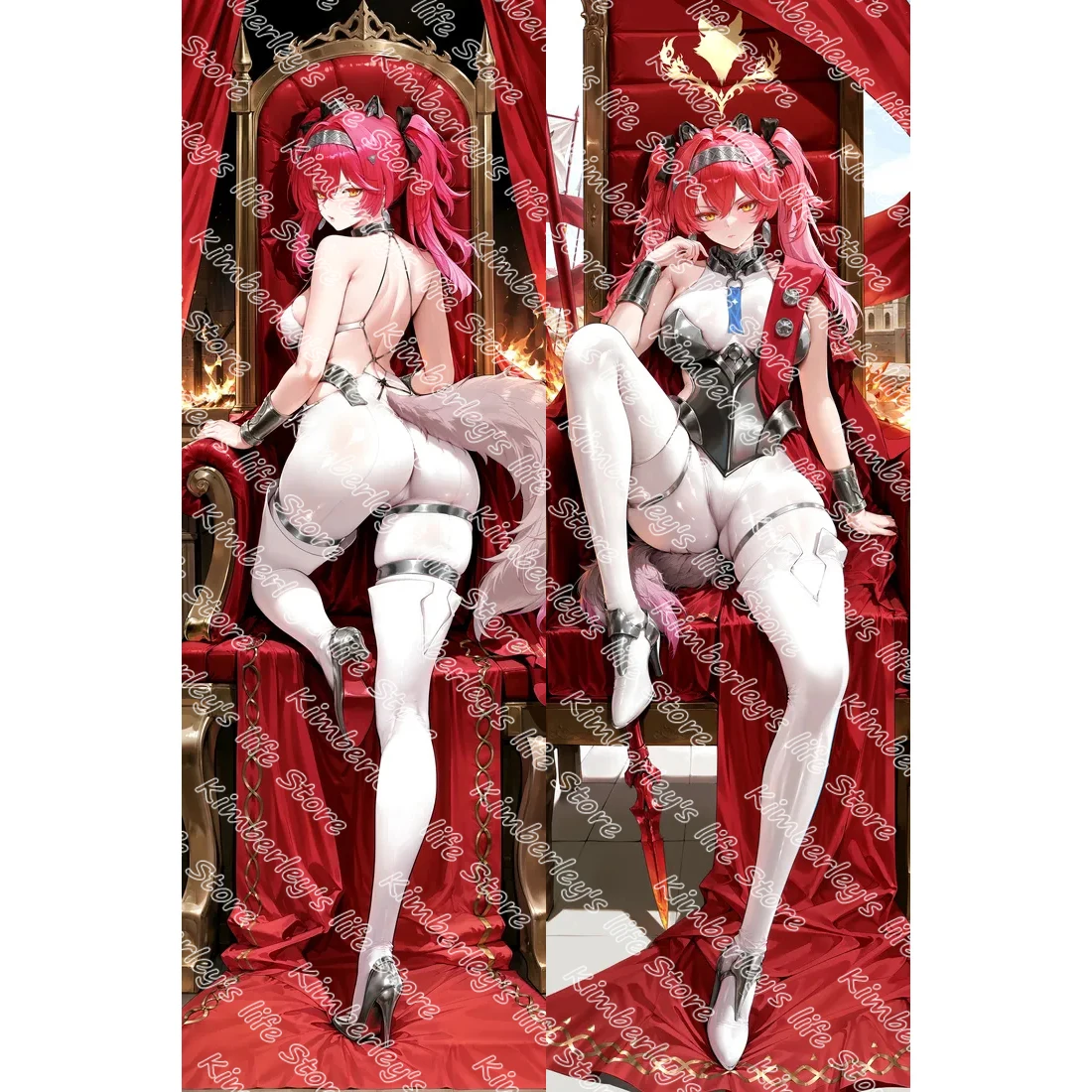 

NEW Game Cosplay Cushion Cover Pillowcase Lupa Girl Wuthering Waves Cartoon Long Hugging Body Dakimakura ai Pillow Case