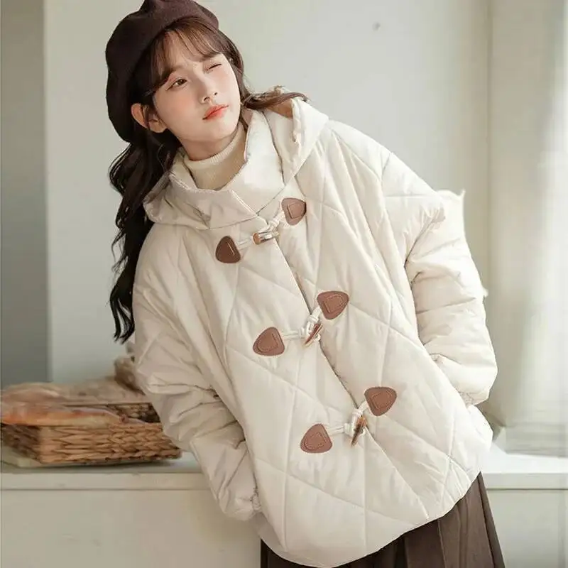 سترة قطنية سميكة صفراء للنساء معطف سترة كورية بأكمام طويلة لشتاء الكلية وصل حديثًا طراز فوفو