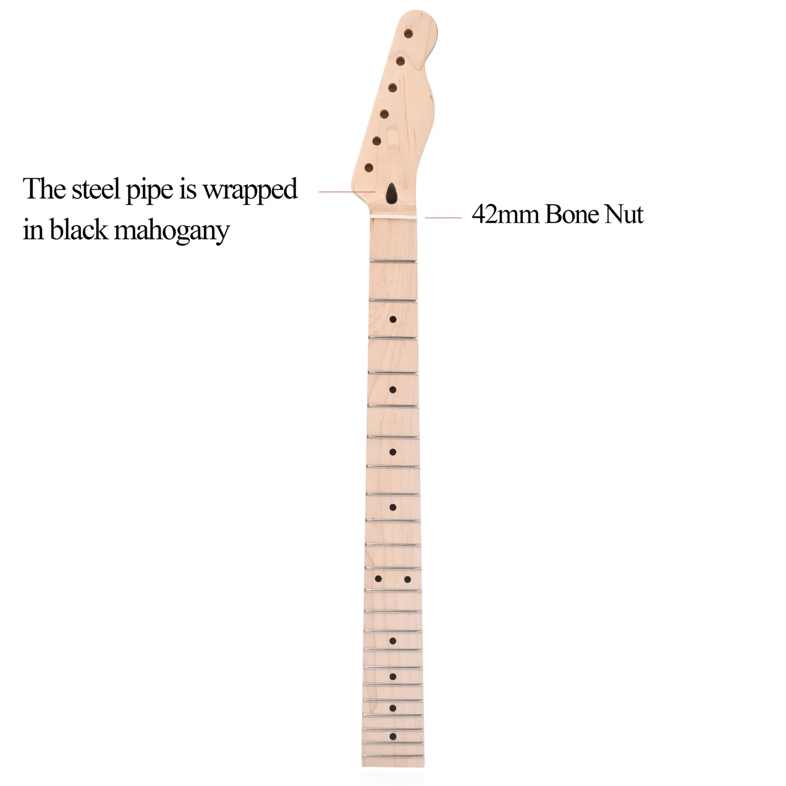 

Electric Guitar Neck 22 Fret Canadian Maple Fingerboard Guitar Tailpiece Hardwood for Bass Guitar Musical Instrument Parts