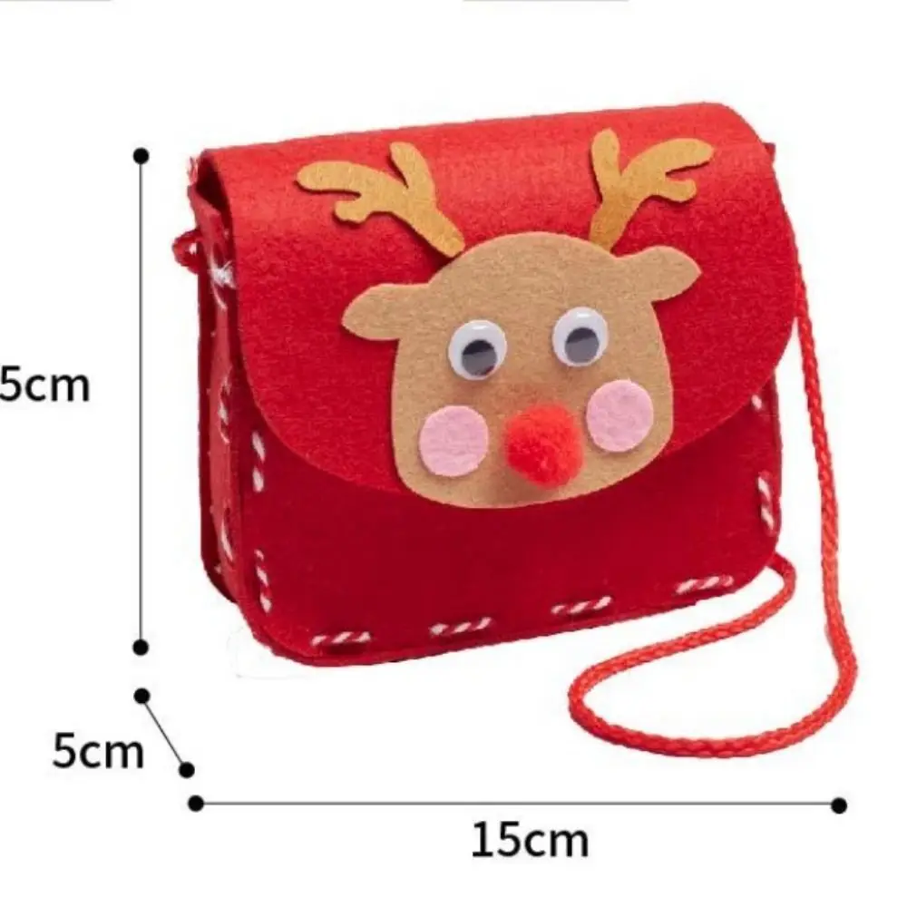 Bambini creativo regalo di capodanno decorazione zaino artigianato giocattoli borsa alce borsa materiali fai da te kit sacchetto di caramelle borsa di natale