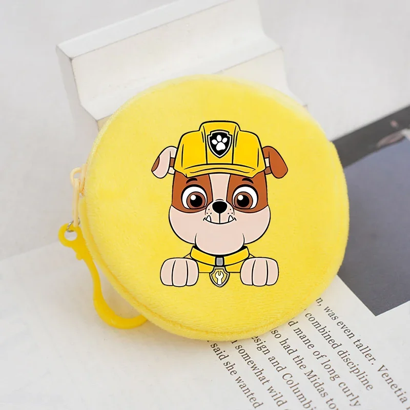 Paw Patrols Round Coin Purse Chase Skye Kids Mini Wallet Cute Dog Zipper Plush Purse Boy Girl Key Bag Cartoon Small Money Pouch