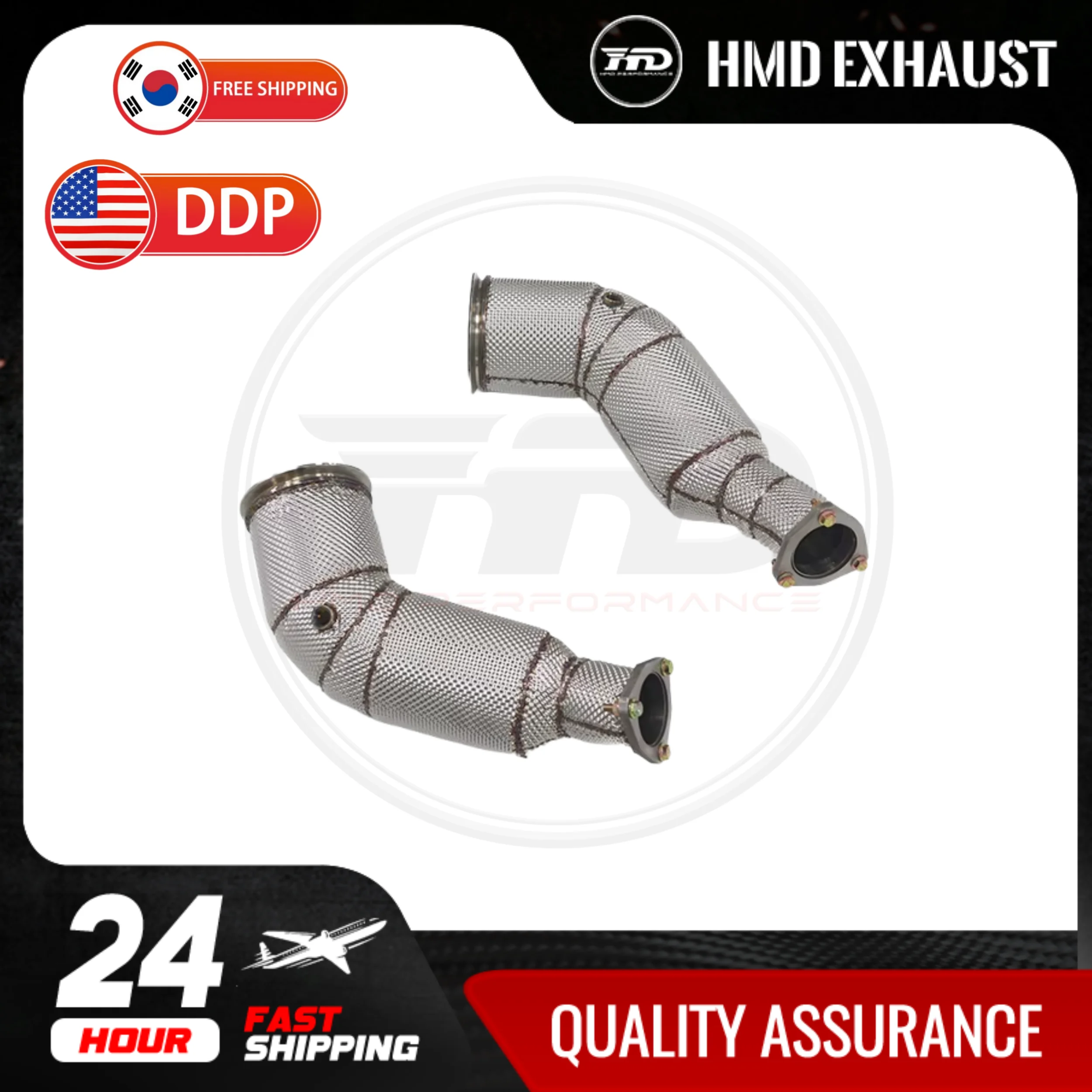 

HMD Hot sale Exhaust System High Flow Performance SS304 Downpipe for Audi RS6 RS7 C8 without OPF
