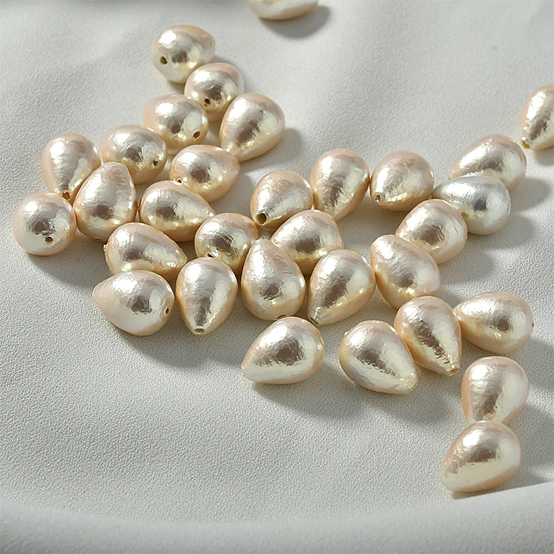 Japan Popularity Hot Selling High Water Droplet Cotton Pearl Straight Hole DIY Ear Stud Accessories Accessories Handmade