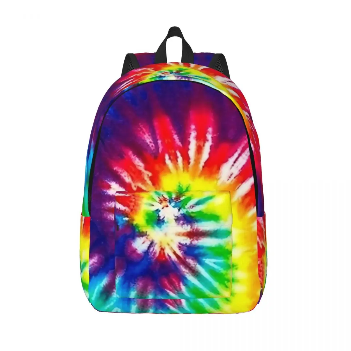 Tie Dye Pattern Backpack for Preschool Kindergarten School Student Vintage Retro 60s Style Book Bags Boy Girl Kid Canvas Daypack