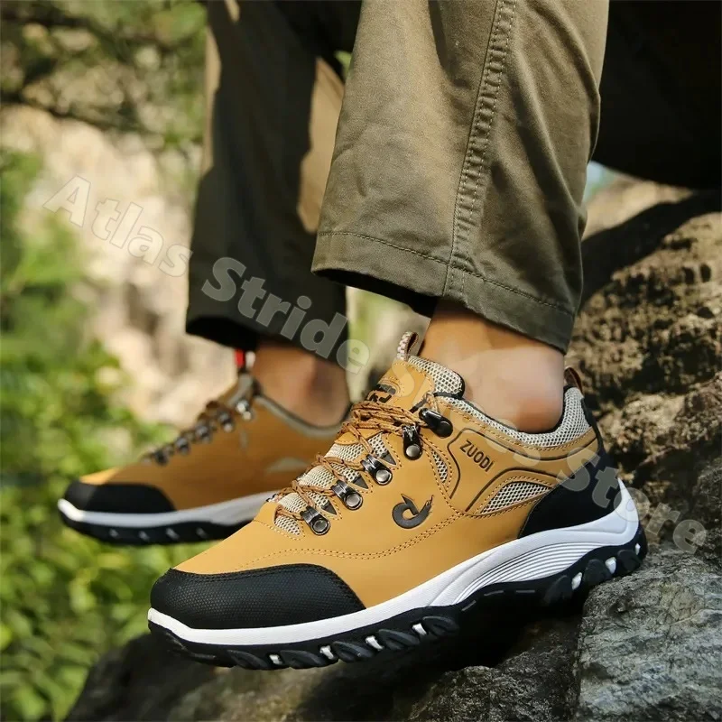 

Outdoor Hiking Shoes Breathable Mesh Non Slip Rubber Sole Lace Up Lightweight Comfortable Trekking Camping Trail Walking Shoes