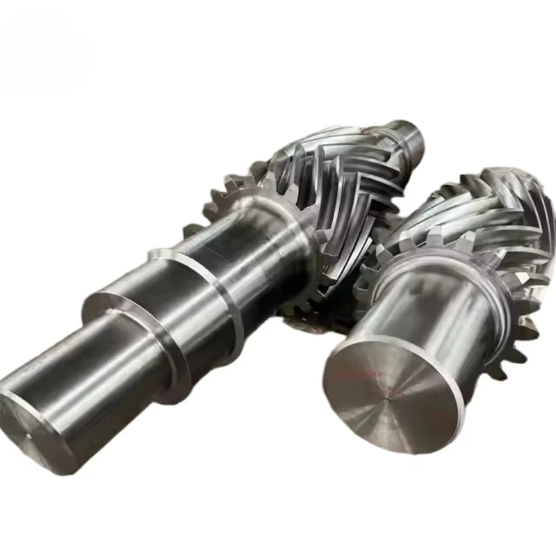 Industrial Transmission High Performance Alloy Steel Double Helical Shaft CNC Machining OEM Large Herringbone Gear Shaft