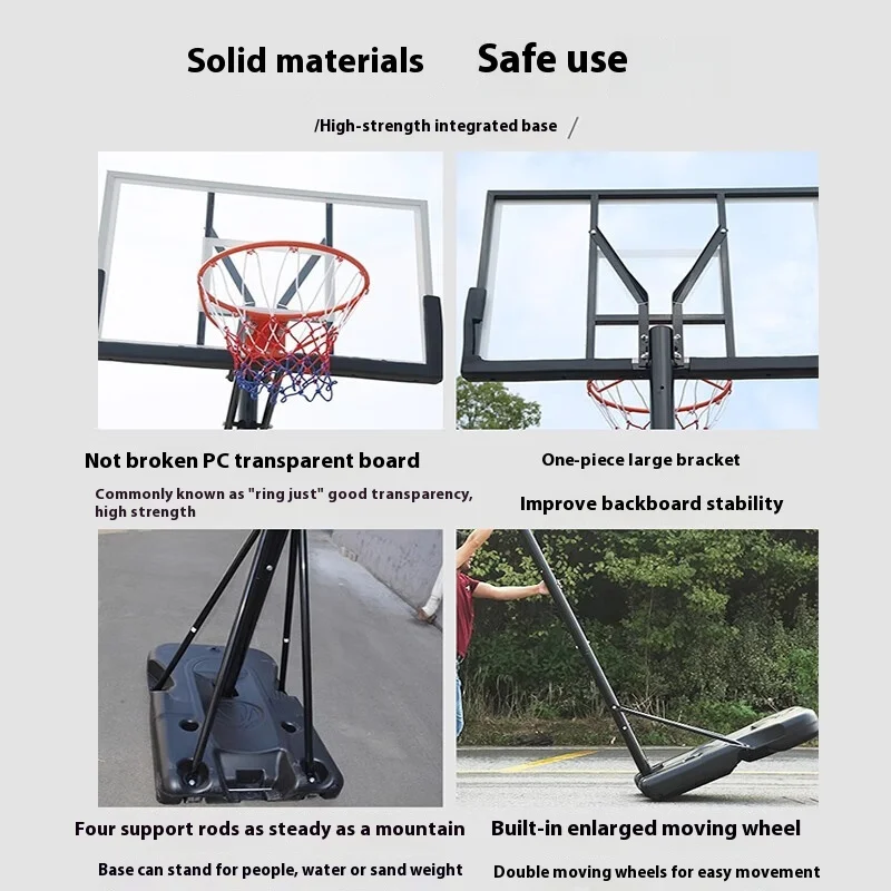 Cesta de basquete móvel barata de alta qualidade para atividades internas e externas