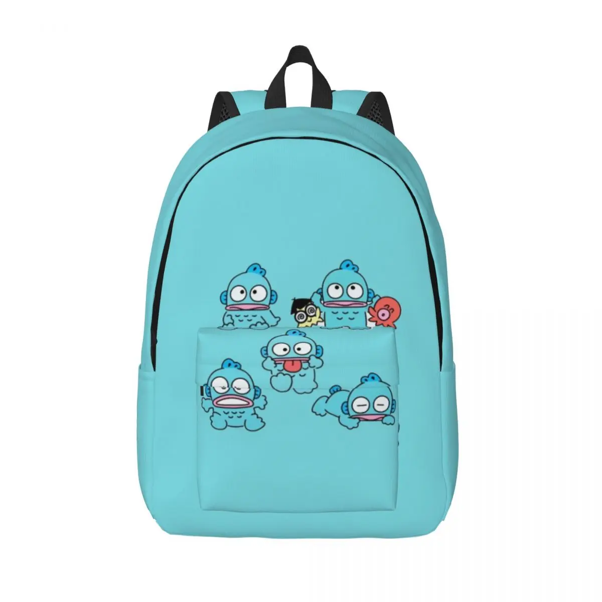 

Custom Hangyodon Canvas Backpack Men Women Basic Bookbag for College School Itaro Sayuri Bags
