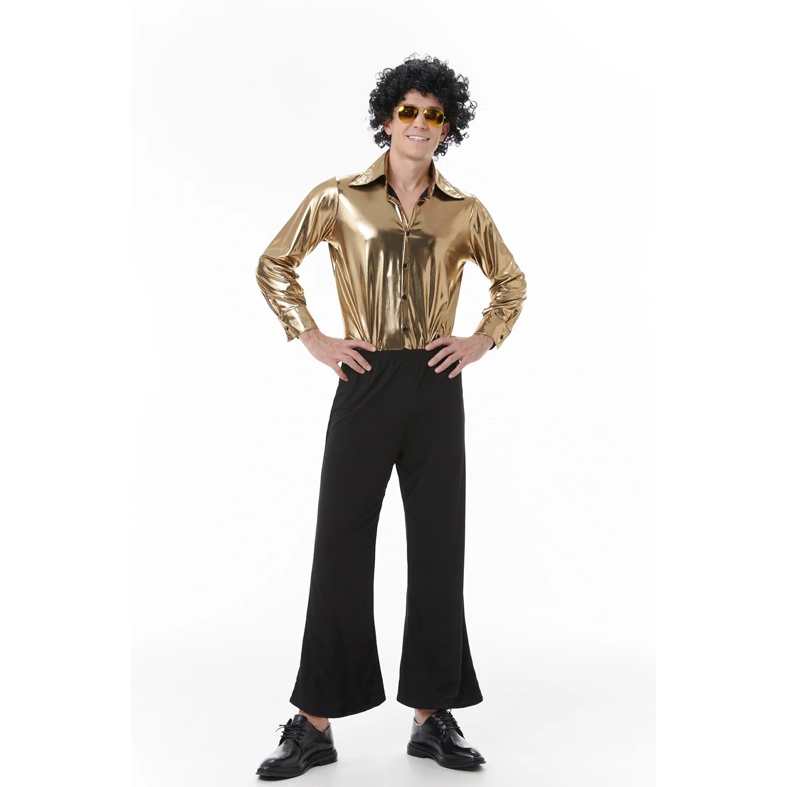 70s 80s Denim Plaid Suit Hip-hop Star Lead Stage Dance Dress Uniform Men Women Bar Singer Performance Cosplay Costume Retro