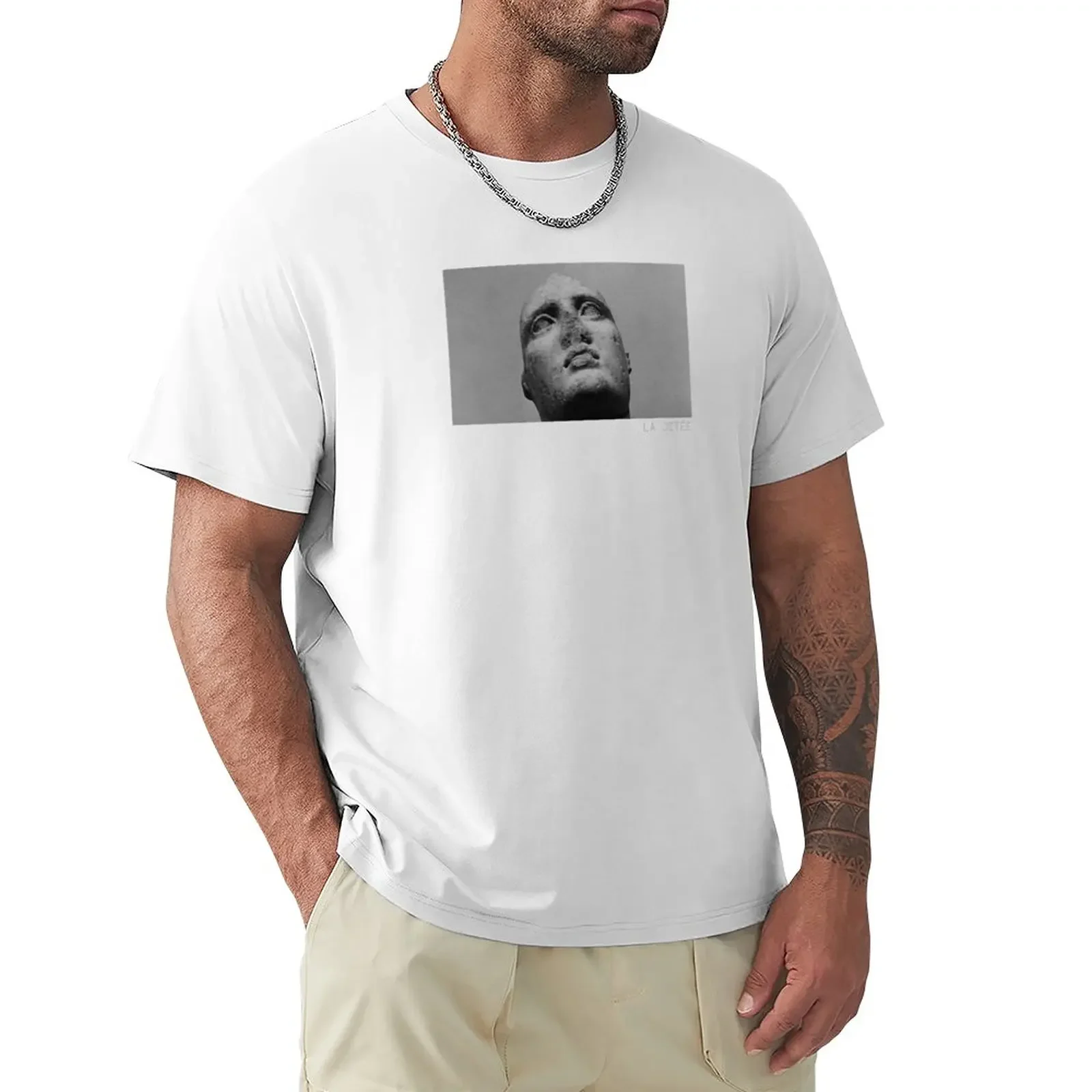 Chris Marker La Jetee Statue T-Shirt summer clothes cute tops mens cotton t shirts