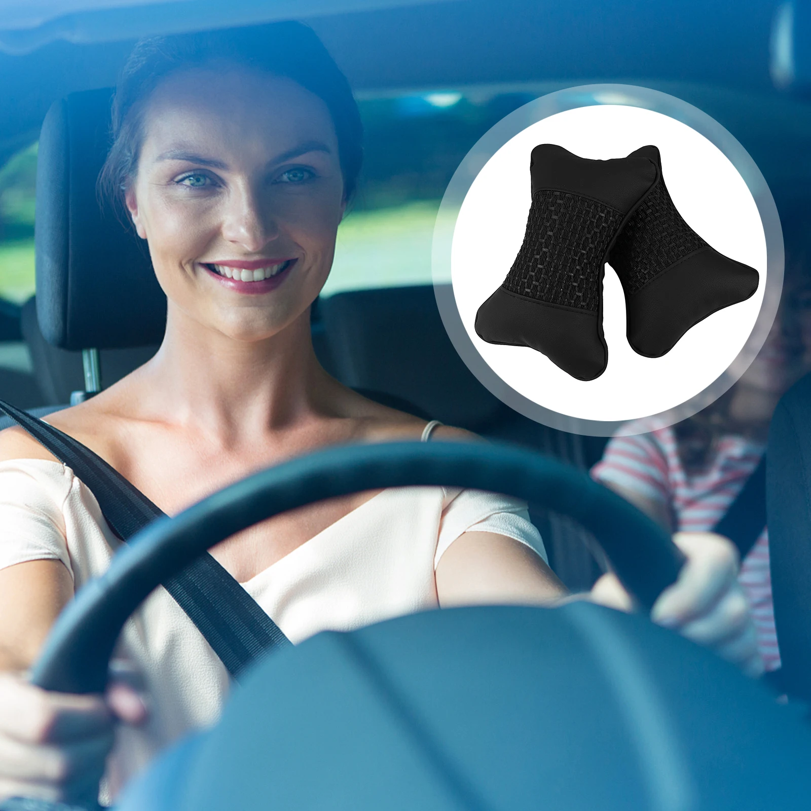 

Эргономичная автомобильная подушка, многофункциональная удобная подушка для шеи, поддержка головы, поясная подушка для сиденья водителя и пассажира, Премиум ПП, хлопок