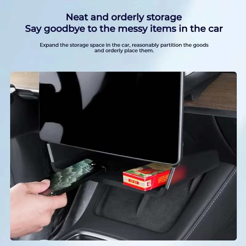 For 2021-2024 Tesla Model 3 Y new3 Center Control Under The Screen Storage Box ETC Anti-Slip Storage Compartment Accessories