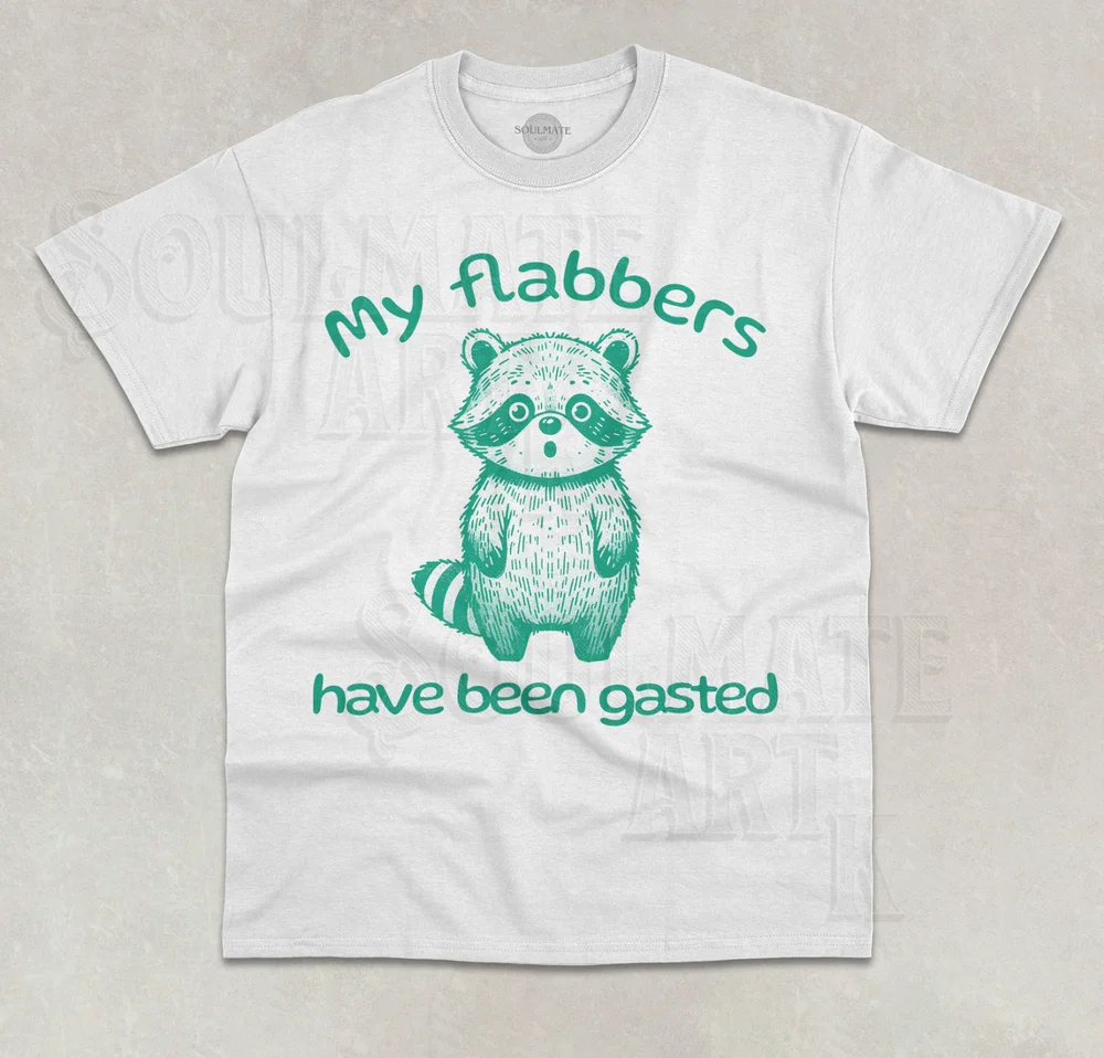 Camiseta My Flabbers Have Been Gasted, divertida camiseta gráfica unisex con mapache Meme