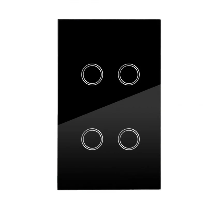 

Tuya Zigbee US Standard Smart Wall Touch Switch Amazon Alexa Google Home Remote voice control timed tempered glass panel