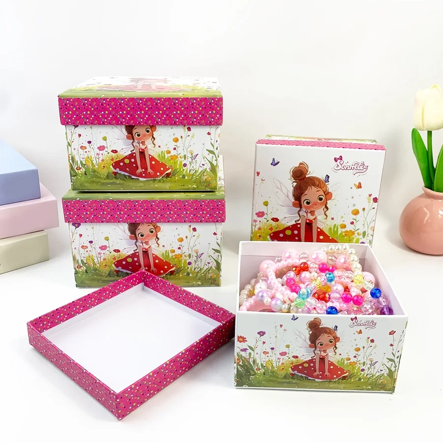 

4PCS Baby Girl Princess's Gift Box Cartoon Candy Box Wedding Party Favor Craft Gift Packaging Boxes Birthday Decoration S033
