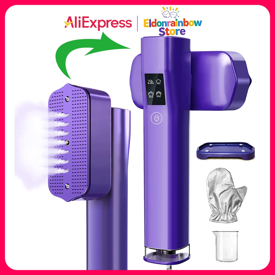 Vaporizador de ropa portátil de mano de 1200 W, vaporizador y planchado 2 en 1, precalentamiento rápido para viajes, hogar
