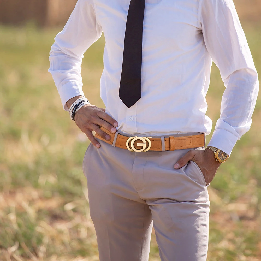 เข็มขัดผู้ชายโลหะ G-Buckle เข็มขัดหนัง PU คุณภาพสูงเข็มขัดผู้หญิง Luxury Designer ยี่ห้อผู้ชายเข็มขัดสีดํา