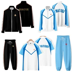 Free Iwatobi Makoto Tachibana Coat Cosplay costume T Shirt High School  Nagisa Hazuki T-Shirt  Short Sleeve Tees For Men Women