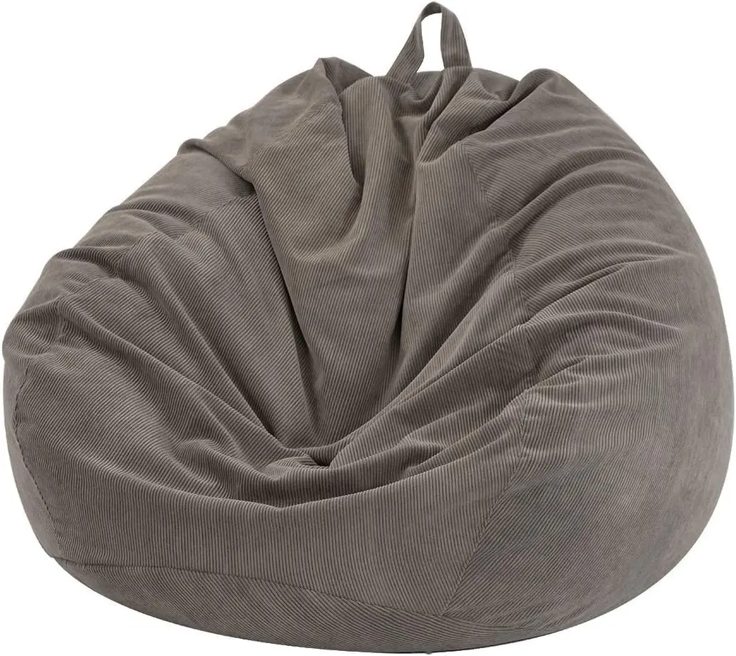 

3 ft Bean Bag Chair Cover (No Filler) 35"×43" Large Stuffed Animal Storage Bean Bag Washable Big Beanbag Chair Cover
