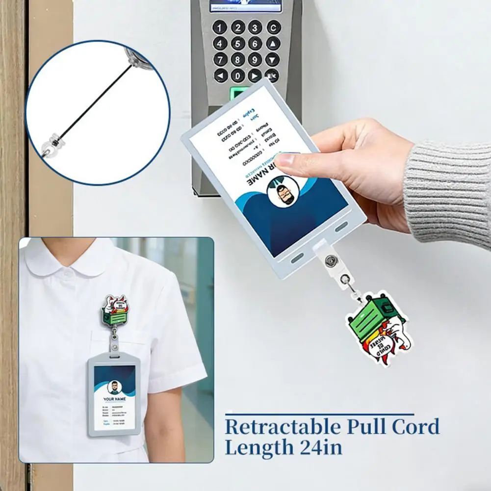 Elastic Retractable Rope Badge Id Badge Holder with Retractable Clip Portable Card Holder for Name Tags Easy Pull Badge for Work
