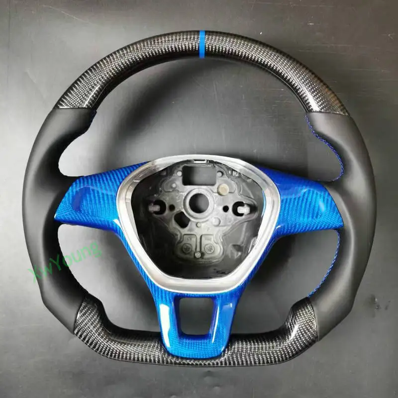 100% Real Carbon Fiber Steering Wheel With Leather For VW Volkswagen Golf 7 MK7