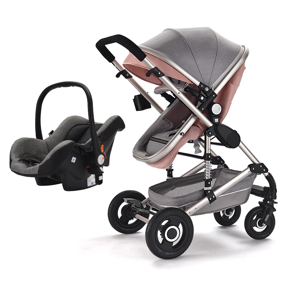 China high quality foldable baby carriage / high landscape mother baby stroller 3 in 1