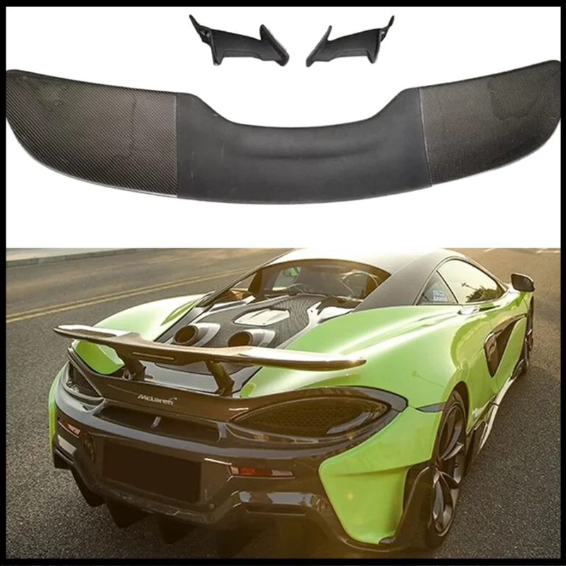 Real Dry Carbon Fiber Spoiler For McLaren 570S 570GT 540C 2015-2022 Upgrade 600LT High Quality REAR WING TRUNK LIP SPOILERS