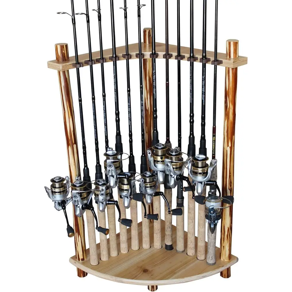 

Vintage Fishing Rod Holder, Rustic Style