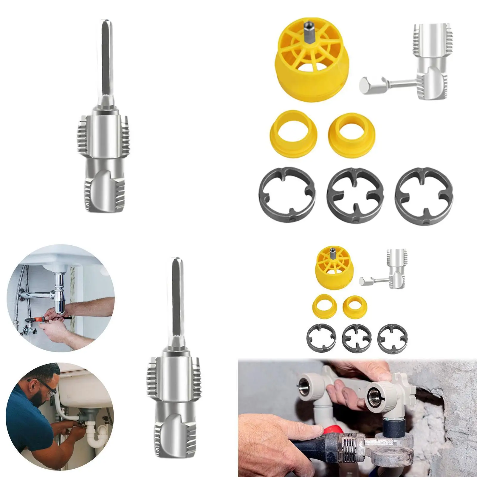 Water Pipe Internal Threading Tool Plumbing Easy to Use Carbon Steel Precision Hand Tool Versatile Professional Thread Maker