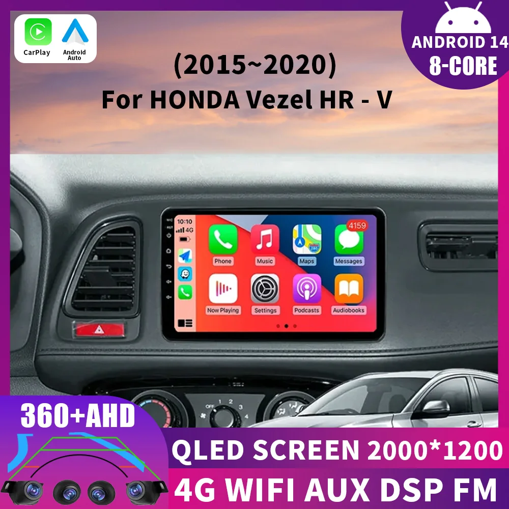 

Android 14 Carplay Auto For Honda Vezel HR - V HRV HR V XRV 2015-2020 Car Radio Multimedia Video Player Navigation GPS 4G WIFI