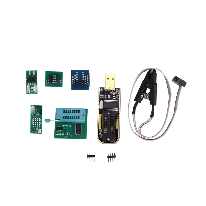 

A43M CH341A BIOS USB-программатор SOP8 DIP8 1,8 В, преобразовательный разъем, 8-контактный набор тестовых зажимов для Iphone или материнской платы