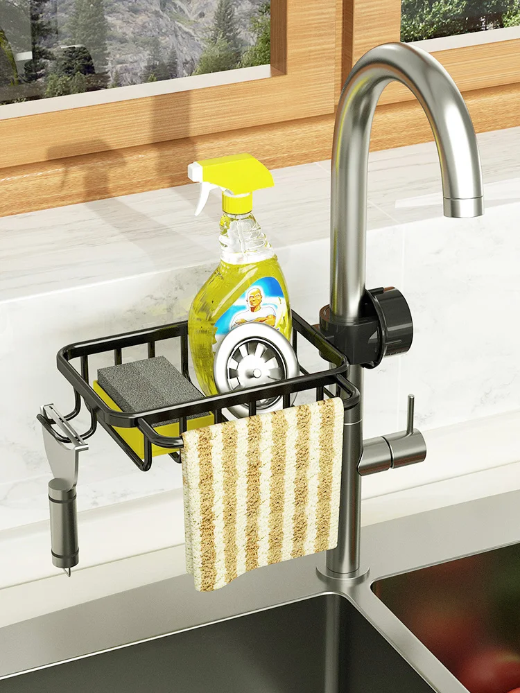 Faucet storage rack, kitchen sink, drainage rack, sink, dishwashing cloth rack, storage of various artifacts, complete set