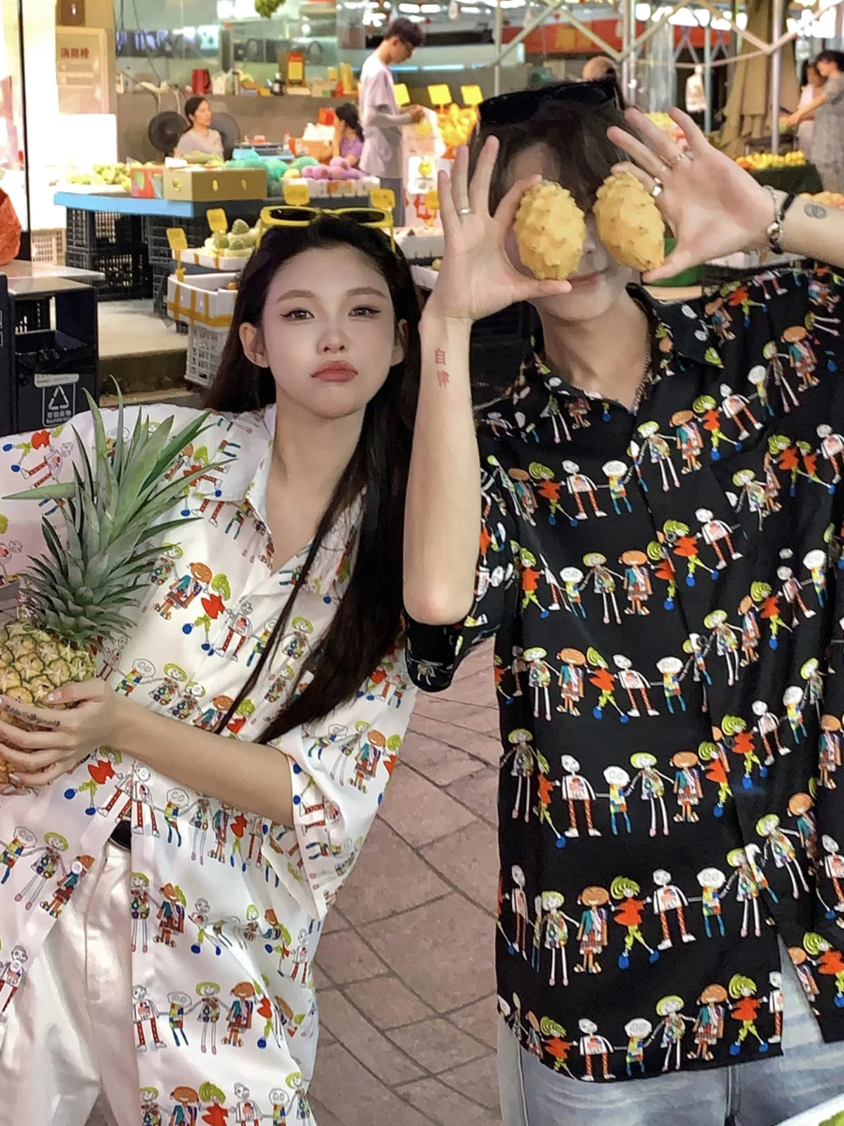 

Мужская летняя повседневная пляжная одежда Hawaii Vaion: дышащая, легкая, из полиэстера, с цветочным принтом, для пар...