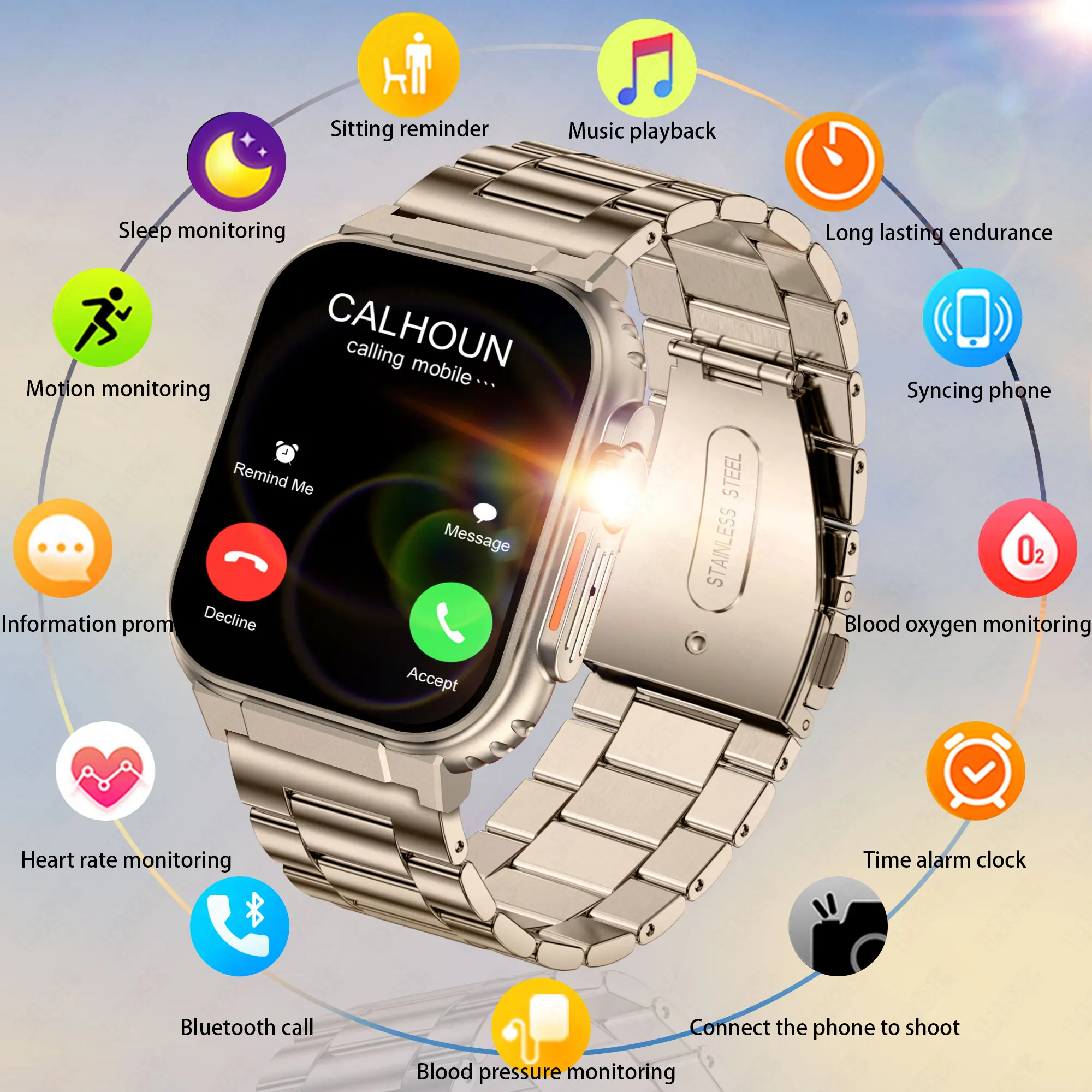 LIGE Local Music Connect TWS Smartwatch Man Women Bracelet AMOLED HD Screen Smart Watch Men Sports Bluetooth Call 600 mA Battery