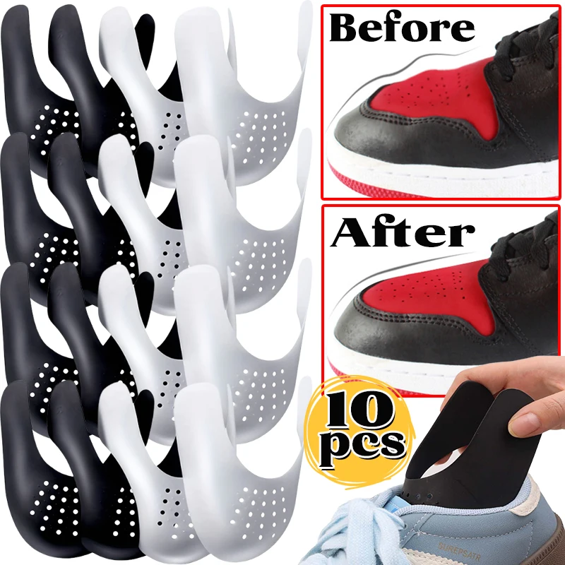 10pcs Sneakers Anti Crease Protector Wrinkled Fold Shoes Support Toe Cap Sport Ball Shoe Head Stretcher Extender Shoe Protection