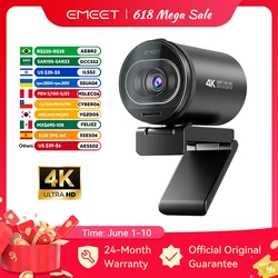 Webcam 4K Streaming Web Camera 1080P 60FPS USB Camera EMEET S600 Autofocus Living Stream Camera With Mics for Tiktok/YouTube