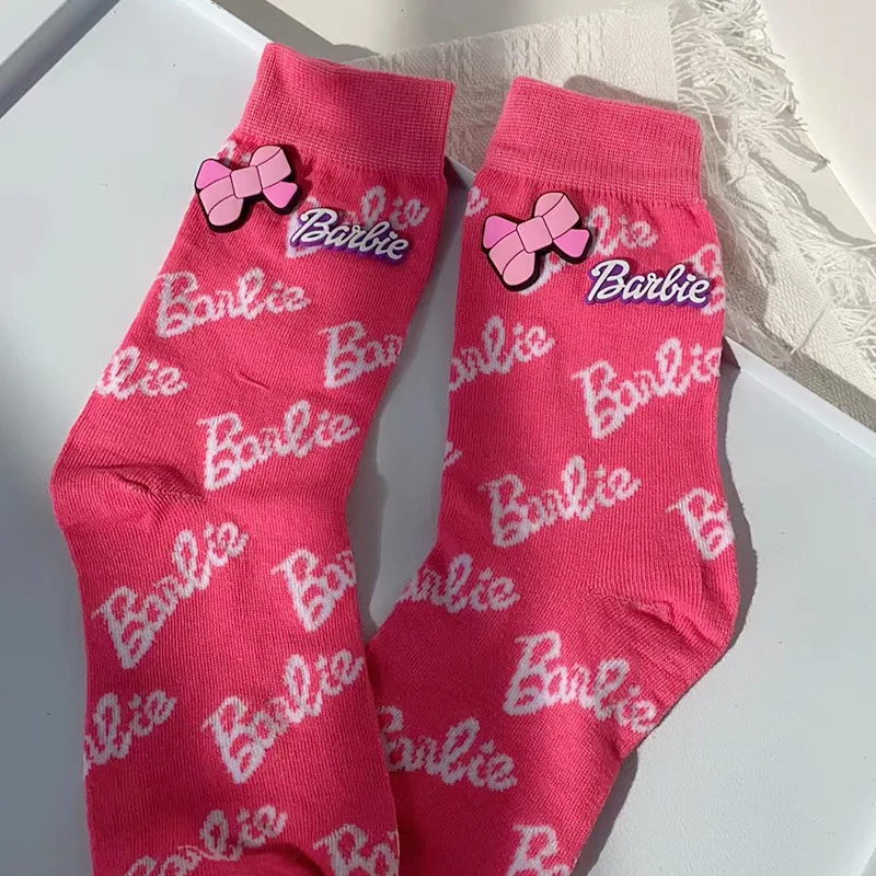 Kawali Anime Barbie Home Floor Socks Pink Fashion Sweet Warm Soft Comfortable Ins Cute Girls Gift Birthday Gift For Girlfriend