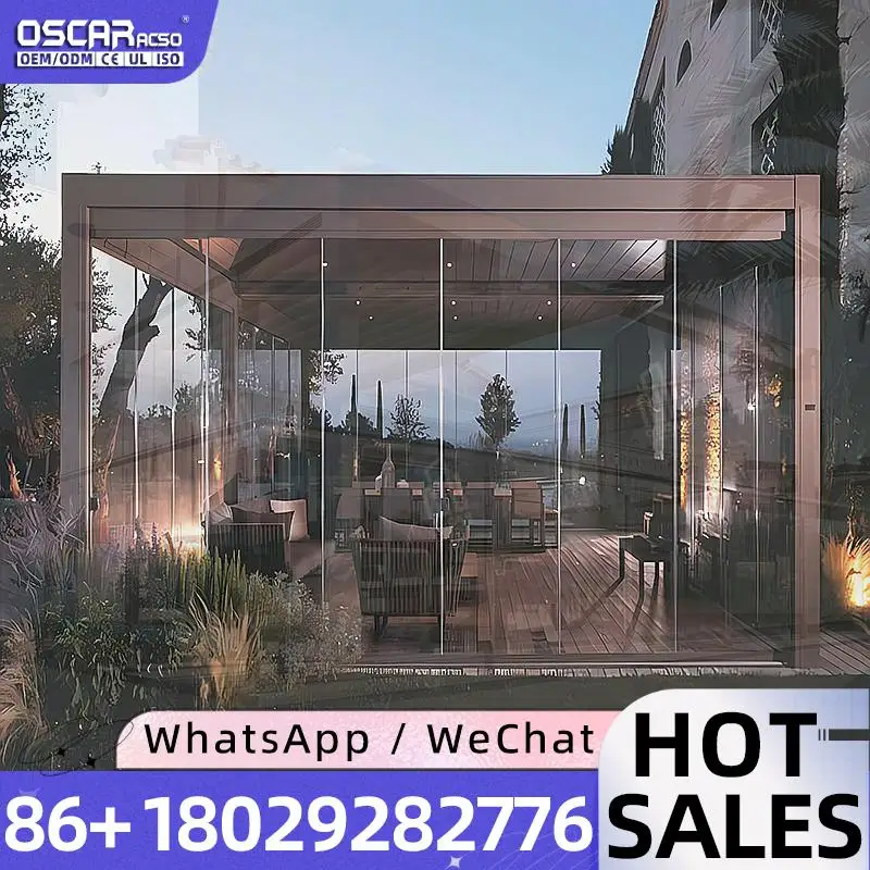 6x3 10x20 Outdoor Aluminium Pergola With Metal Privacy Slat Fence Manual Motorized Shutter For Backyard Patio Garden pergola